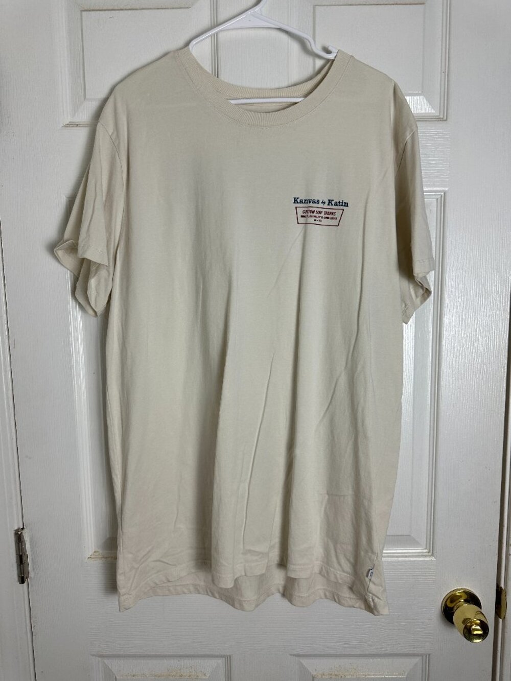 Katin Surf Summer 100% Cotton Cream Graphic Short Sleeve Tee Men Size XXL